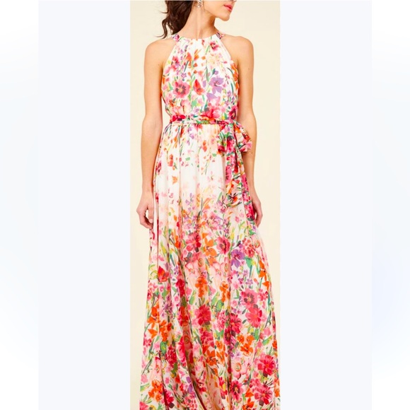 Eliza J Dresses & Skirts - Eliza j floral halter style maxi dress size 4